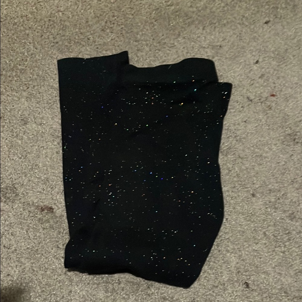 Black Glitter Leggings